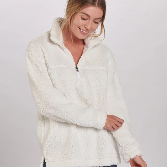 Boxercraft Sherpa 1/4 Zip Pullover - Natural - Size Large - Picture 3 of 3
